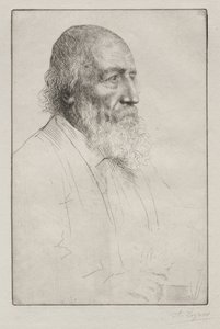アルフレッド卿テニーソン。 作： Alphonse Legros