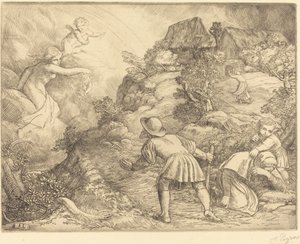 農民と幸運の寓意 作： Alphonse Legros
