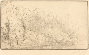 シュル・ラ・リヴィエール川沿い。 作： Alphonse Legros