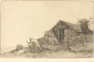 丘の上沿い 丘の上。 作： Alphonse Legros