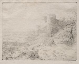 古いシャトー 作： Alphonse Legros