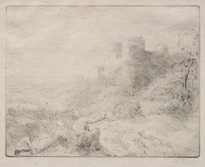 古いシャトー。 作： Alphonse Legros