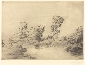 マルヌ川の銀行 (マルヌ ボード) 作： Alphonse Legros