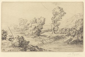 マルヌ川のほとり マルヌ川の端。 作： Alphonse Legros