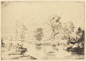 マルヌ川のほとり マルヌ川の端。 作： Alphonse Legros