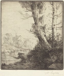 オワーズ ボード ド ロワーズの銀行。 作： Alphonse Legros