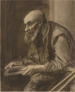 松葉杖で物乞い。 作： Alphonse Legros