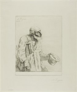 松葉杖を持った物乞い 作： Alphonse Legros