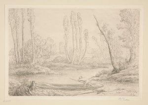 近くのソンムの銀行 作： Alphonse Legros