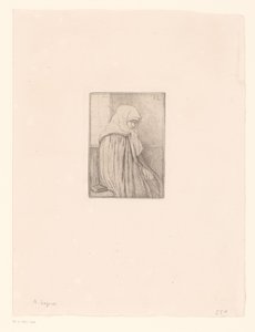 ヘッドスカーフを巻いたブルターニュの女性 作： Alphonse Legros