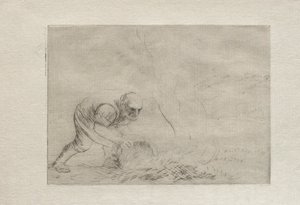 草を燃やす 作： Alphonse Legros