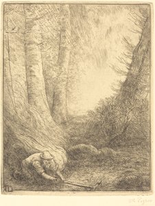 草を燃やす ハーブ・バーナー 作： Alphonse Legros