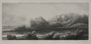 沼のキャビン。 作： Alphonse Legros