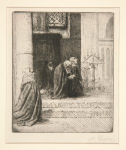 教会内部 (内部 d 作： Alphonse Legros