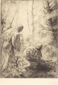 死と木こり、2 番目のプレート La mort et le bucheron。