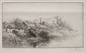 さびれた村 作： Alphonse Legros