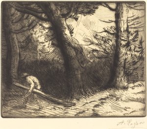 ブルゴーニュの森の端 (Un coin de foret en Bourgogne) 作： Alphonse Legros