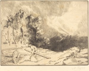 ブルゴーニュの森の端 Un coin de foret en Bourgogne。 作： Alphonse Legros