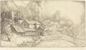 修道院 The Abbey Farm の農場。 作： Alphonse Legros
