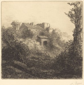 丘の上の農場 丘の上の農場。 作： Alphonse Legros