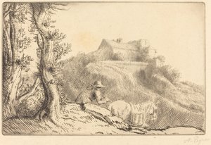 丘の上の農場 丘の上の農場。 作： Alphonse Legros