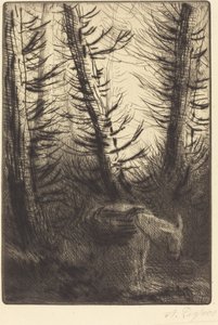 農夫とロバ 作： Alphonse Legros