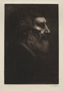 男の頭 作： Alphonse Legros