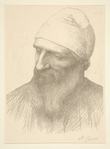 男の頭 作： Alphonse Legros
