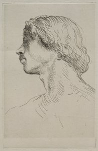 モデルの頭。 作： Alphonse Legros