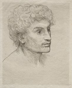 若い男の頭 作： Alphonse Legros