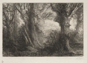 コンテビルの森の中。 作： Alphonse Legros