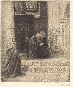 教会内部の内部。 作： Alphonse Legros