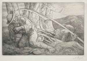 死と木こり（5皿目） 作： Alphonse Legros