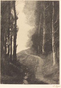 白樺のある風景 作： Alphonse Legros