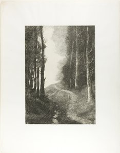 白樺のある風景 作： Alphonse Legros