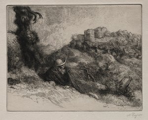 レヴナント城。 作： Alphonse Legros