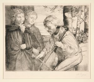 ヴァイオリン奏者 作： Alphonse Legros
