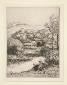 ウォッシュハウス、またはウォッシャーウーマン 作： Alphonse Legros