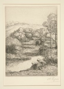 ウォッシュハウス、またはウォッシャーウーマン 作： Alphonse Legros