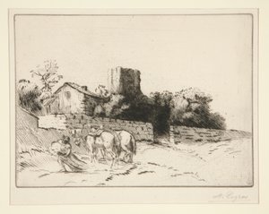 Le mur du presbytere (牧師の壁) 作： Alphonse Legros