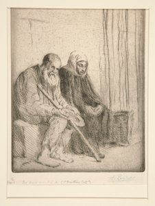 二人の乞食 (二人の乞食) 作： Alphonse Legros