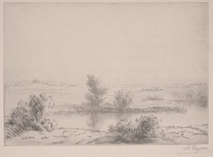 沼地（エッチング） 作： Alphonse Legros