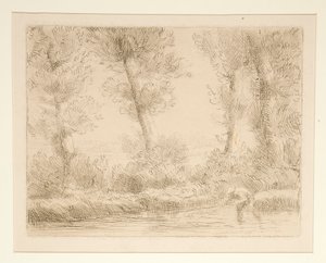 Les bords de la Liane (リアーヌのほとり) 作： Alphonse Legros