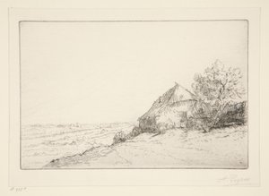 丘の上の小屋 作： Alphonse Legros