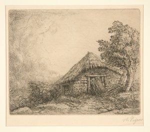 丘の上のコテージ 作： Alphonse Legros