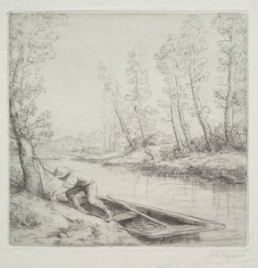 川の朝 作： Alphonse Legros