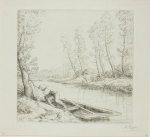 川の朝 作： Alphonse Legros