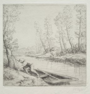 川の朝川の朝。 作： Alphonse Legros