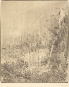 古い村の旧市街。 作： Alphonse Legros