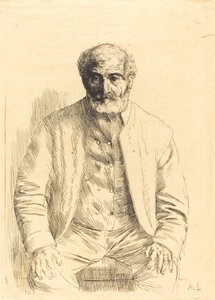 ヴィエイラール・アシスに座る老人。 作： Alphonse Legros